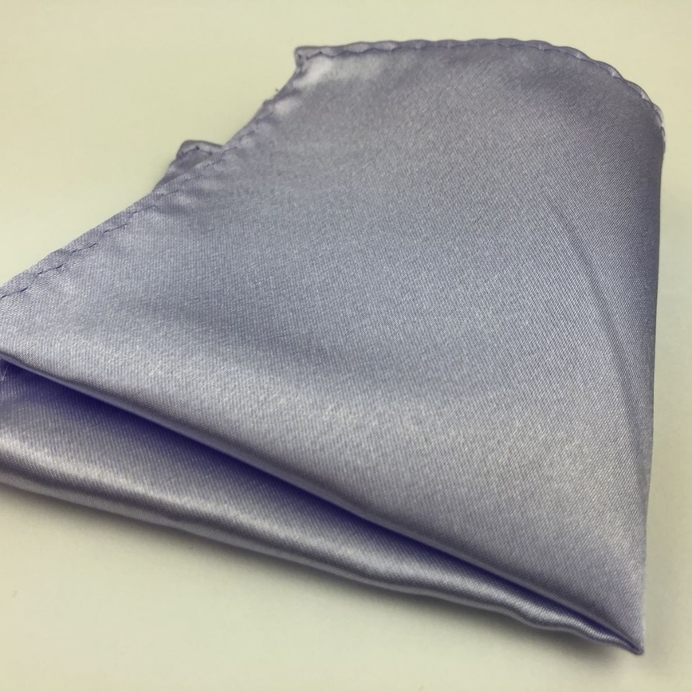 Silk Satin Pocket Square 8" Lavender